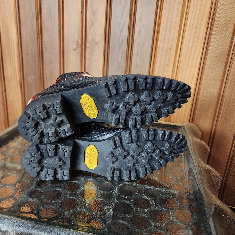 Modern Vice Palo Alto Snake Custom Boots Vibram Sole 37 - Picture 6 of 6